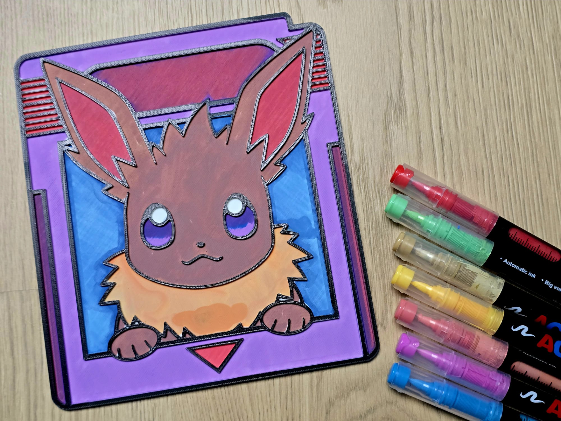 Eevee Pokemon Gamecard Coloring Craft