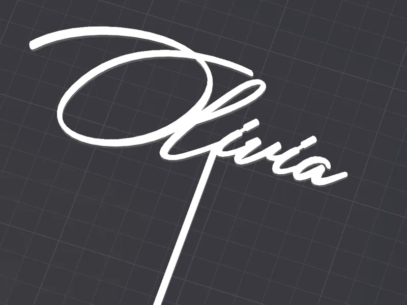 Olivia - Birthday Cake Topper