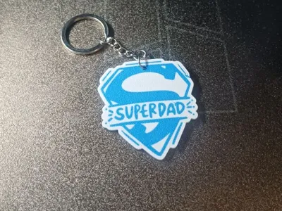 Super Dad keychain