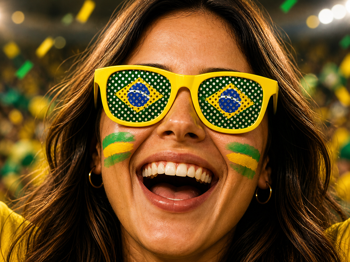 Brazil Party Fan Glasses – 3D Flag Sunglasses 