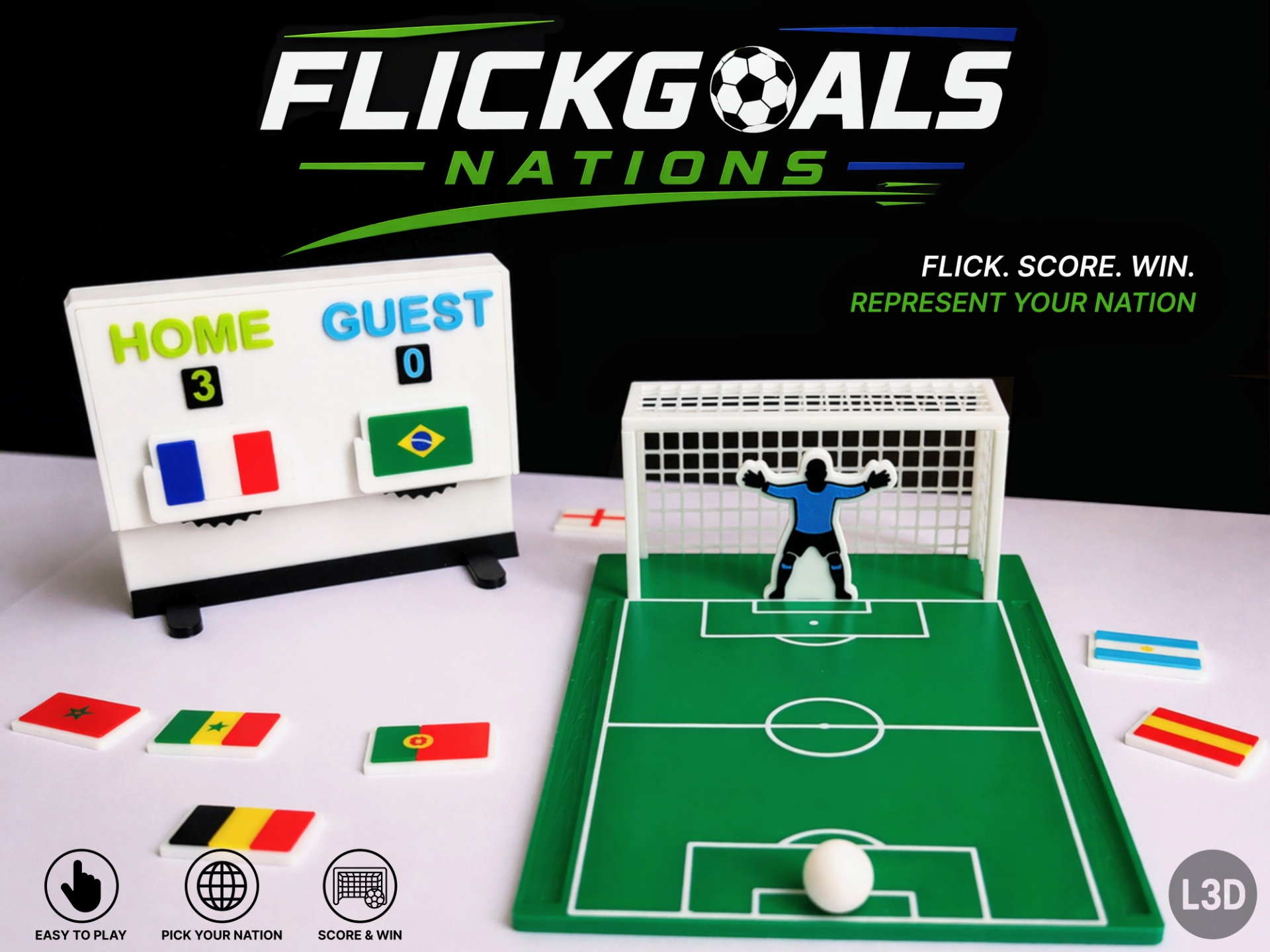 FlickGoals Nations – Fun Desk Football Game