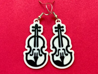 Violin earrings