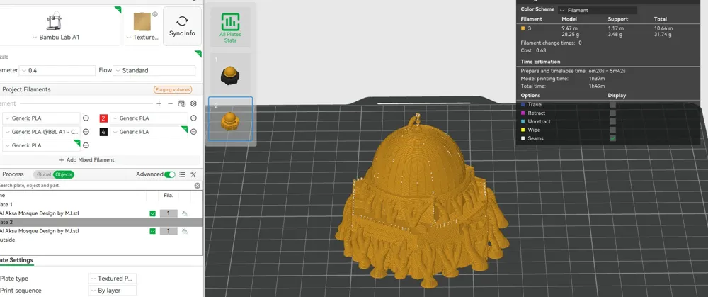 Mezquita de Al-Aqsa - Modelo de impresión 3D gratuito - MakerWorld