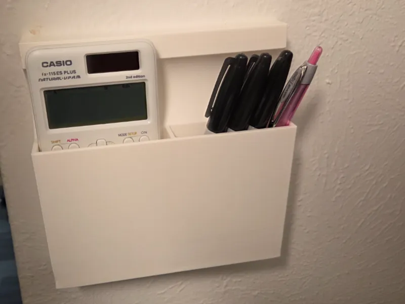 Wall Mounted Calculator and Pen Holder