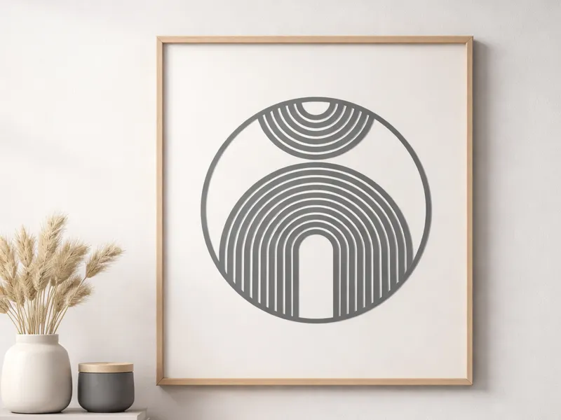Scandi Boho Wall Art – Minimalistische Linienform