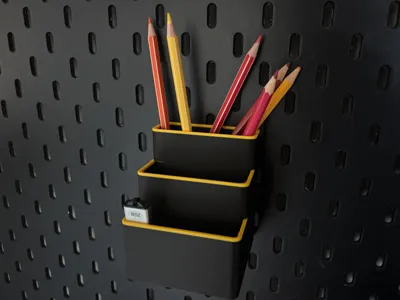 IKEA SKÅDIS Small Parts Holder | 3-Tier | Accent