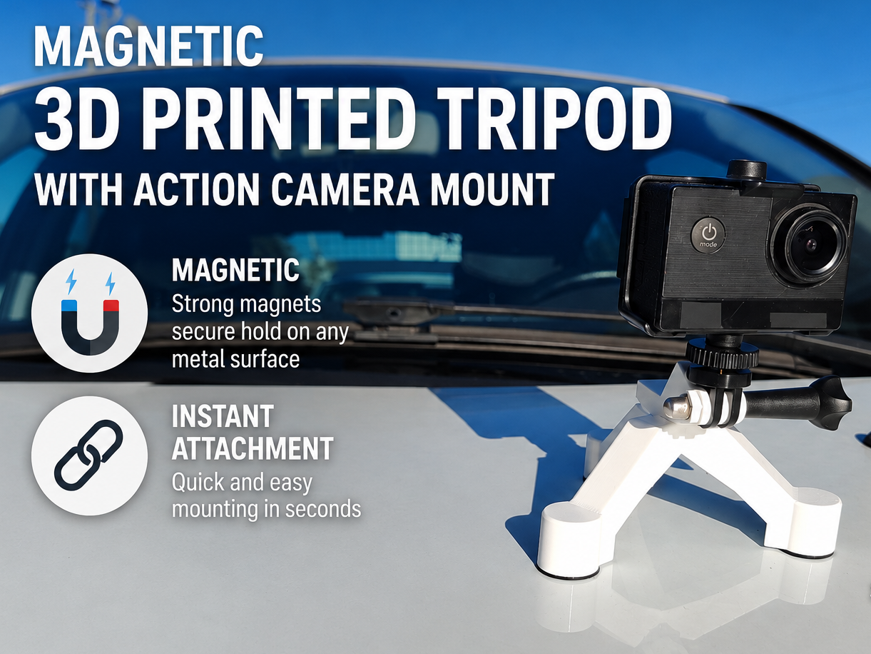 Magnetic Action Camera Car Mount System (Modular)