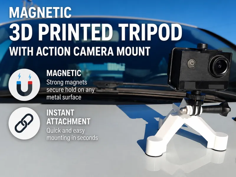 Magnetic Action Camera Car Mount System (Modular)