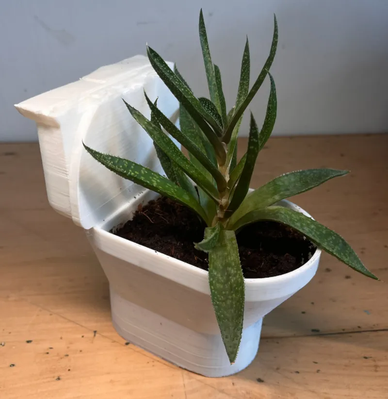 Clean Toilet Planter Pot