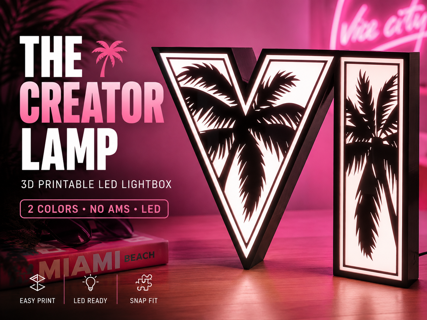The GTA VI Creator Lamp – LED Lightbox Replica - 1