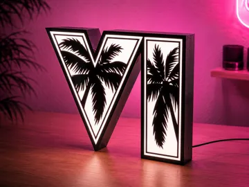 Accesorio de iluminación decorativa: The GTA VI Creator Lamp – LED Lightbox Replica — vista de referencia 3