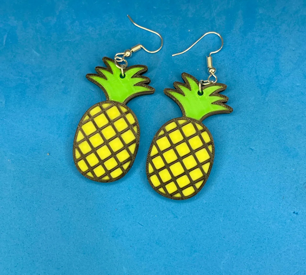 Pineapple earrings / Pendientes Piña view 3