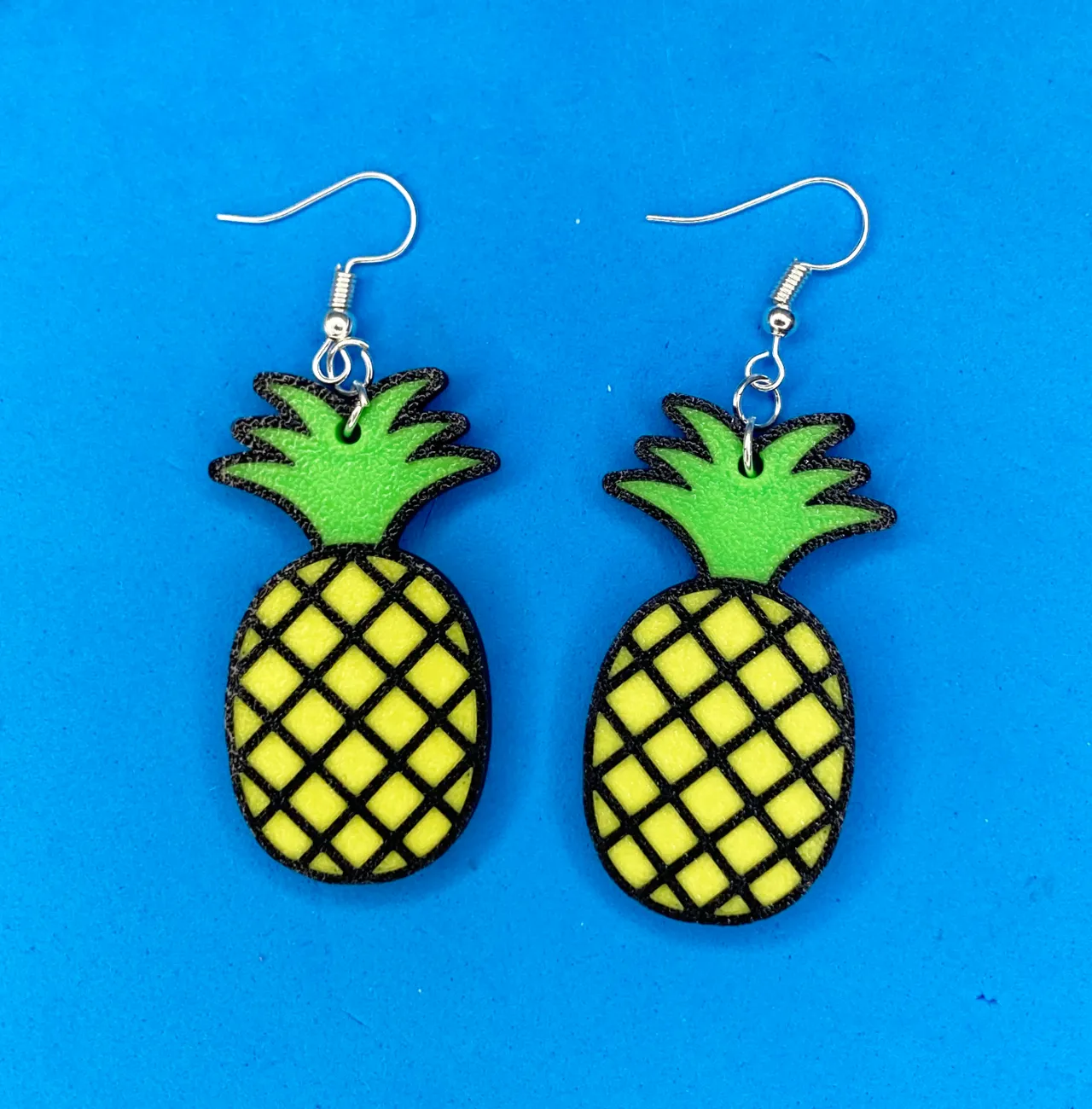 Pineapple earrings / Pendientes Piña view 2