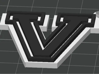 Letter V Keychain (NO AMS)