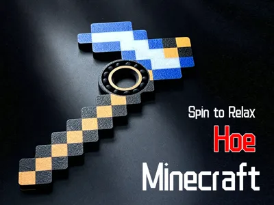 Minecraft Pixel Hoe - Gyro Fidget Spinner