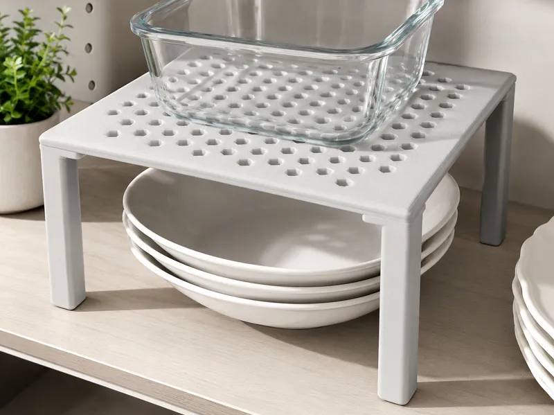 Shelf Riser 24x24cm – Supporto Rialzo Salvaspazio