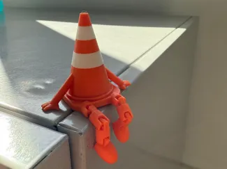 Articulated traffic cone buddy