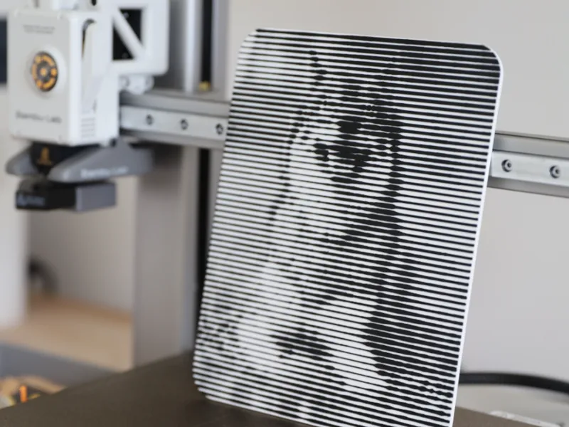 Coco halftone photo frame (no AMS)