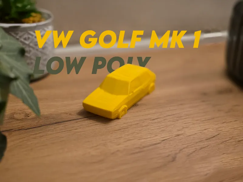 VW Golf MK 1 Low Poly