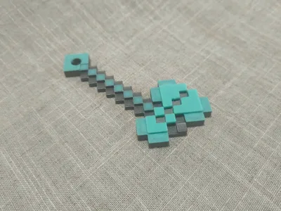 Minecraft Axe Keychain