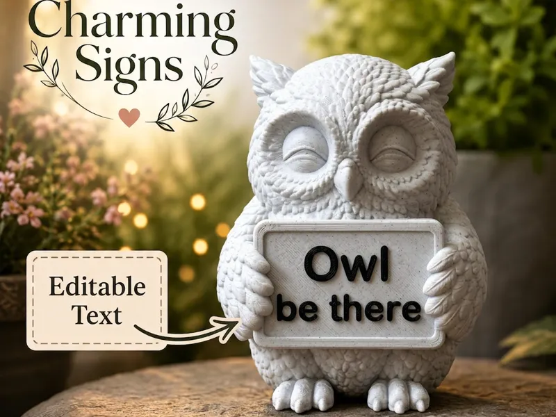 Owl Charming Sign