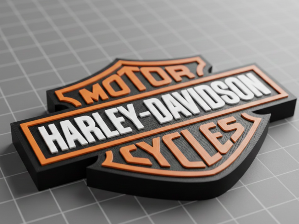 Klassisches Biker Emblem – Harley Style Symbol