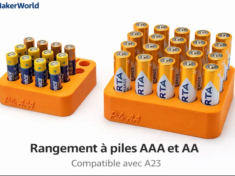 Rangement à pile AA / AAA compact compatible A23