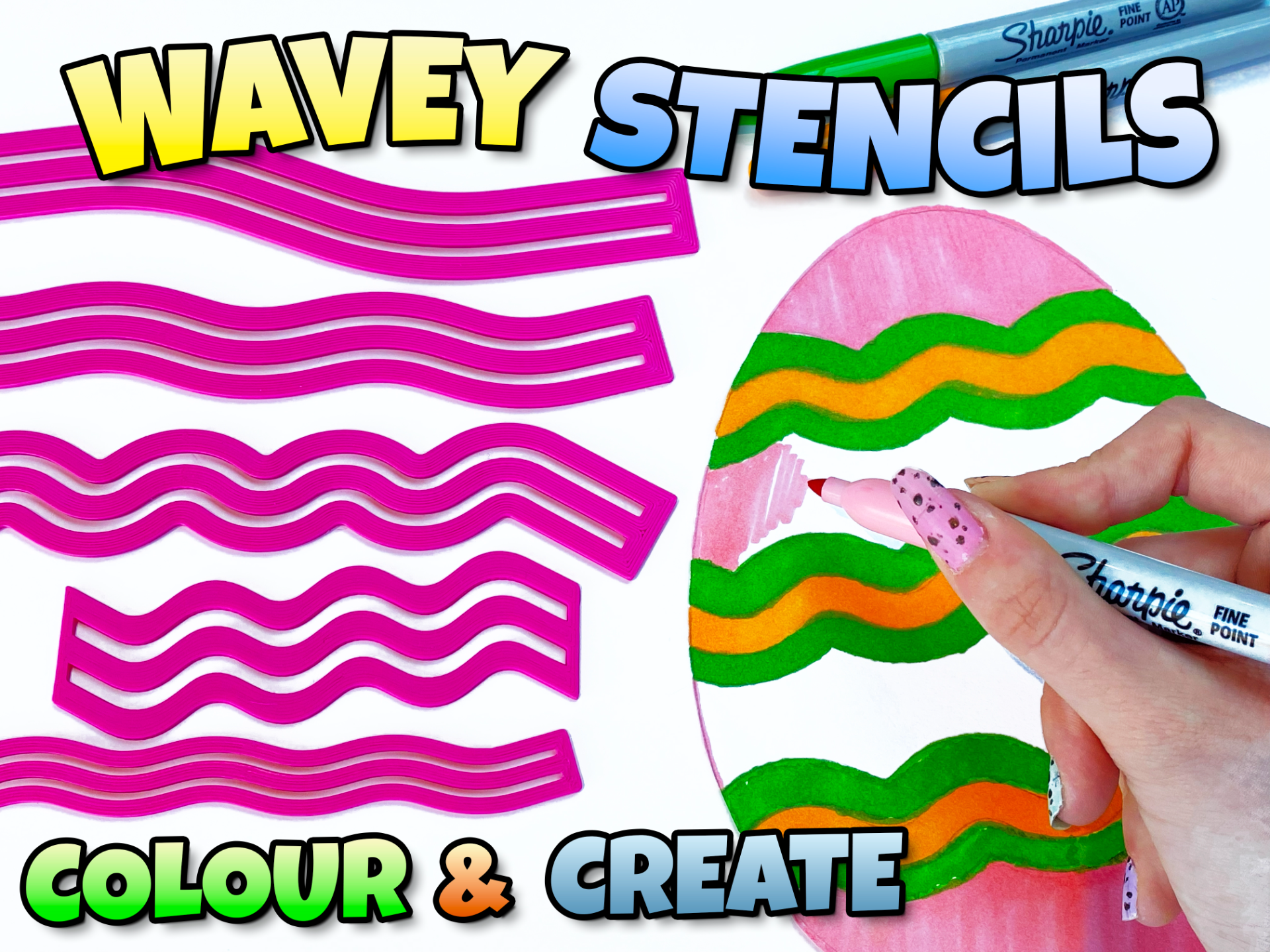 Wavey Stencils – Colour & Create Fun Activity