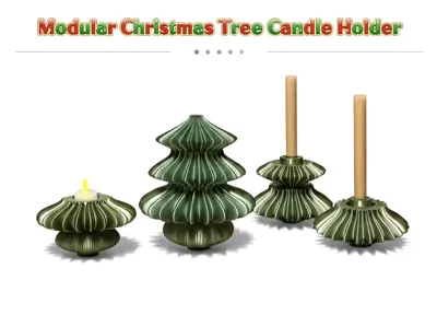 Modular Christmas Tree Candle Holder