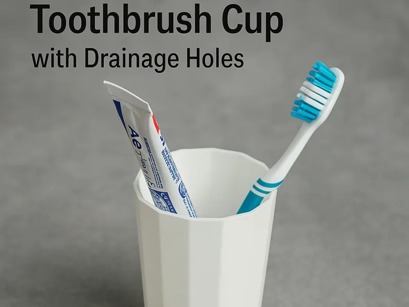 Toothbrush Cup with Drainage Holes