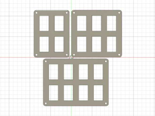 Stacked rocker switch Panel