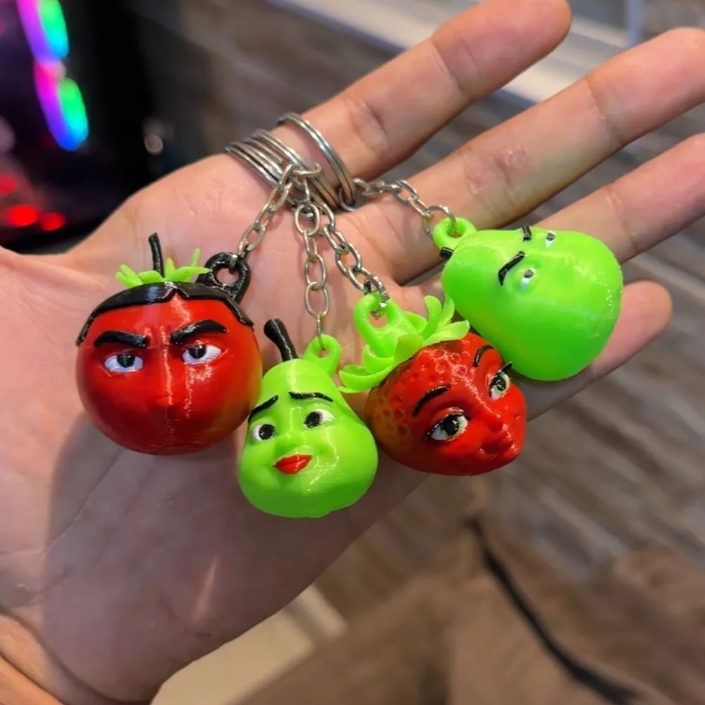 Fruit soap opera keychains - Free 3D Print Model - MakerWorld