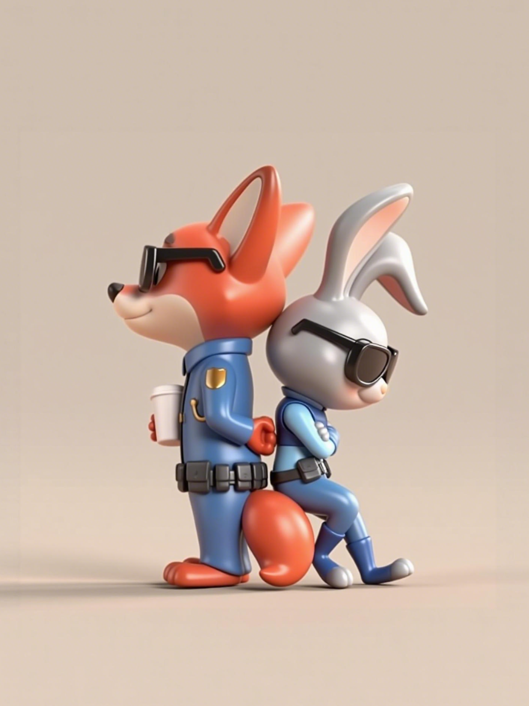 3Dプリント サングラスをかけたジュディとニック - ズートピア2 グッズ