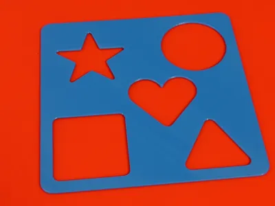 Basic shape stencil for children