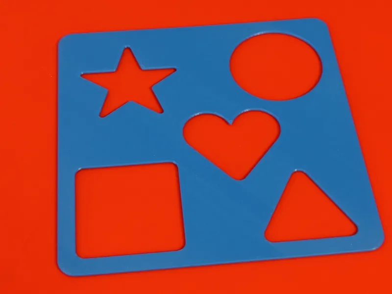 Basic shape stencil for children