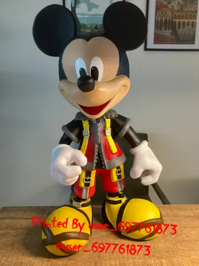 Life-Size King Mickey Mouse 3D Model - Free 3D Print Model