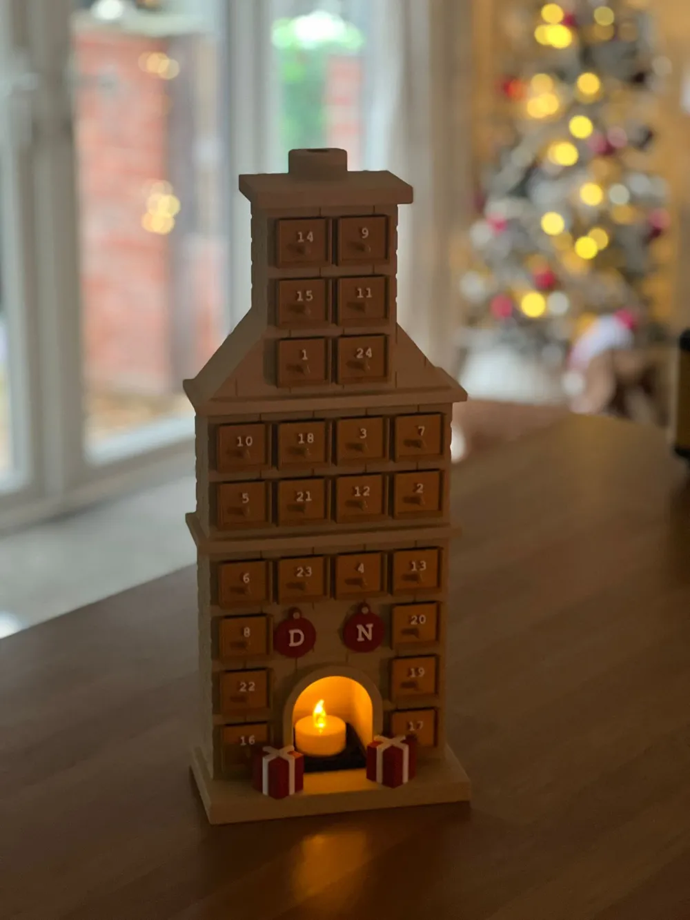 Fireplace Advent Calendar - Free 3D Print Model - MakerWorld