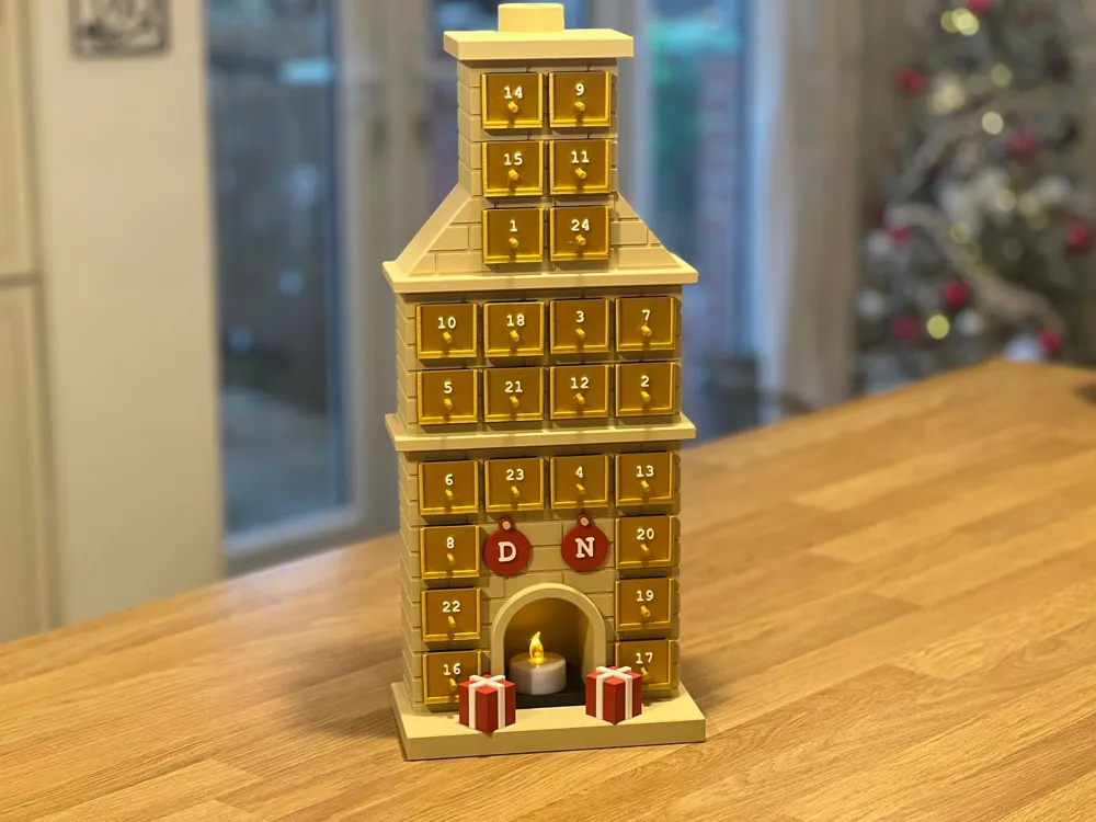 Fireplace Advent Calendar - Free 3D Print Model - MakerWorld
