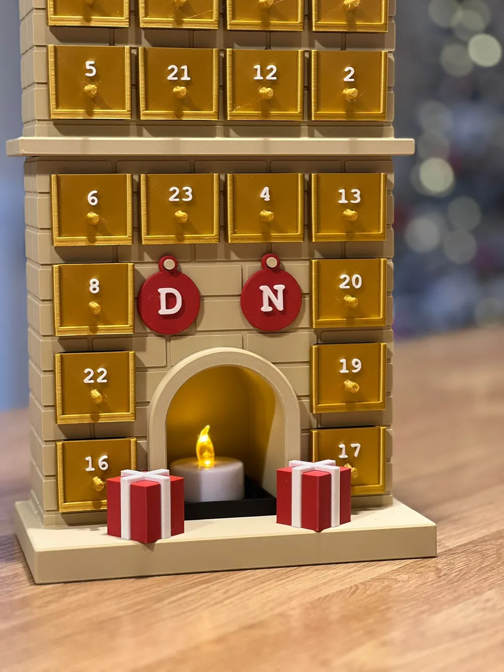 Fireplace Advent Calendar - Free 3D Print Model - MakerWorld