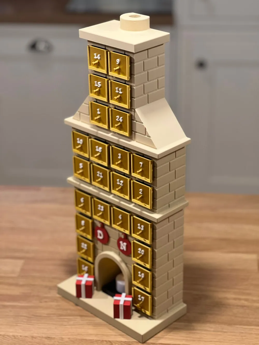 Fireplace Advent Calendar - Free 3D Print Model - MakerWorld