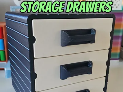 Desktop Storage Drawers - No AMS & A1 Mini Version