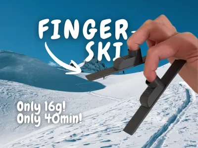 FINGER SKI - Quick Print and few Filament!