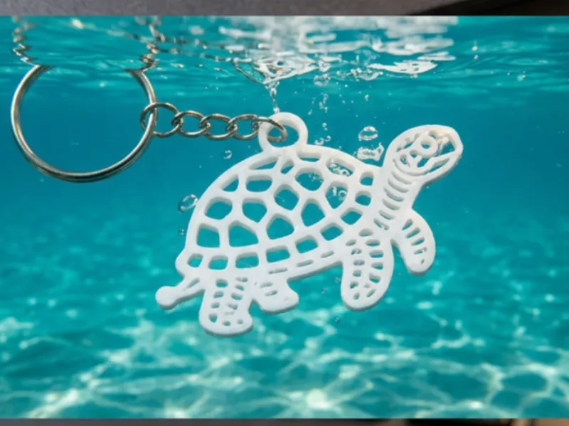 Llaveros Tortuga 3D estilo océano realista