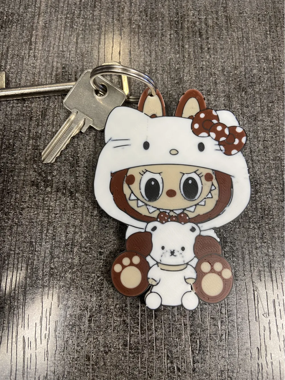 HELLO KITTY LABUB KEYCHAIN by GAF 3D MakerWorld: Download Free 3D Models