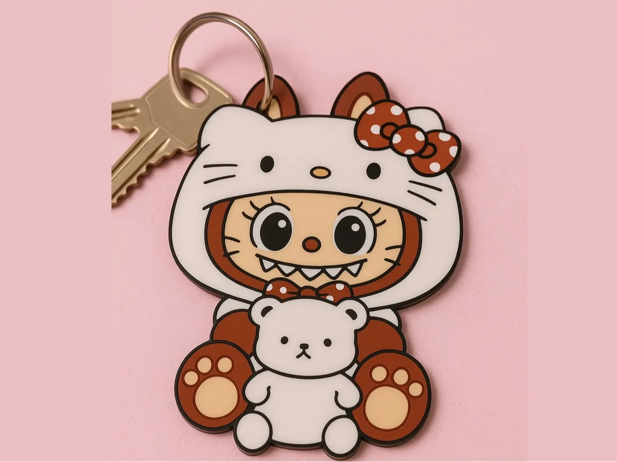 HELLO KITTY LABUB KEYCHAIN by GAF 3D MakerWorld: Download Free 3D Models