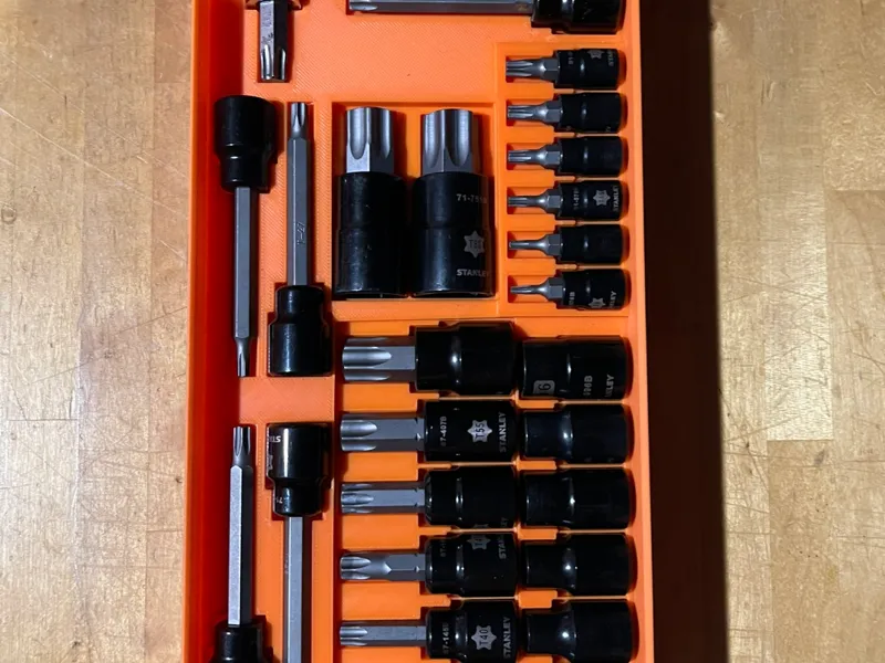 Gridfinity Torx Bit Socket Set, 26-pc, SAE/Metric 