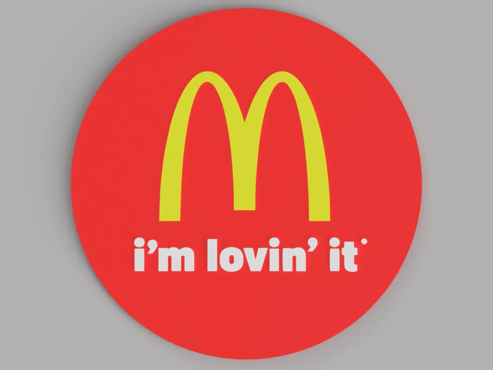 McDonald logo coaster - Free 3D Print Model - MakerWorld