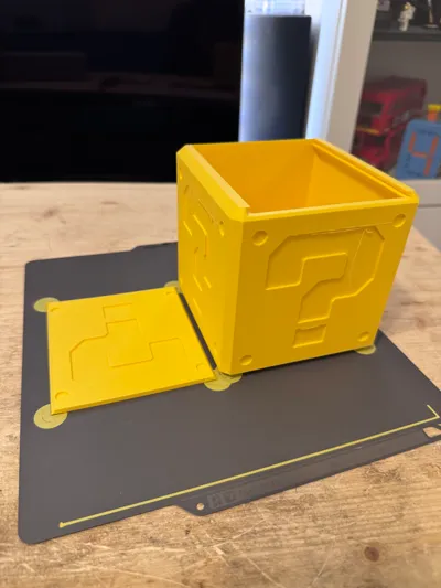 V1 - Nintendo Question Mark Cube Block Box Yellow by Gigi MakerWorld ...