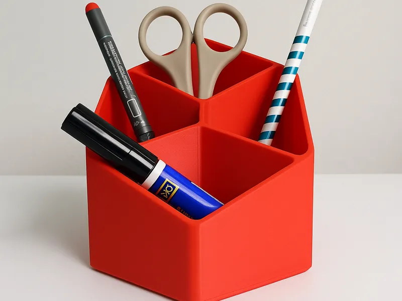 Hexagonal desk organizer