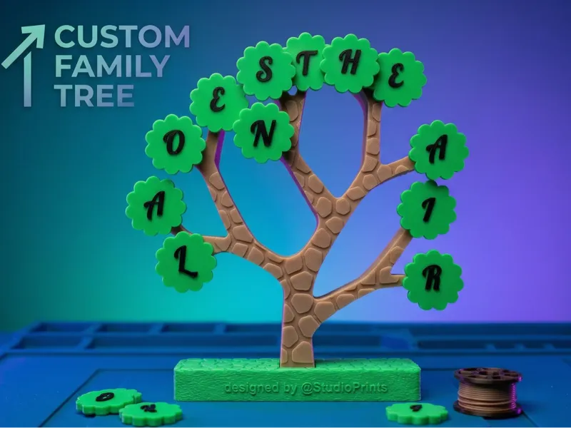 Customizable Tree - A 3-Part 3D Print